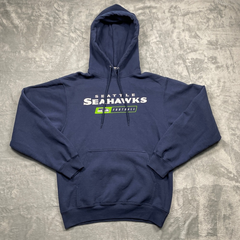 NFL Team‎ Apparel Seattle Seahawks Hoodie Mens Small Navy Blue Pullover